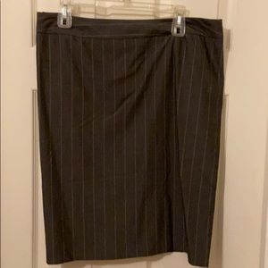 Talbots Grey Pinstripe Size 20 Straight Skirt